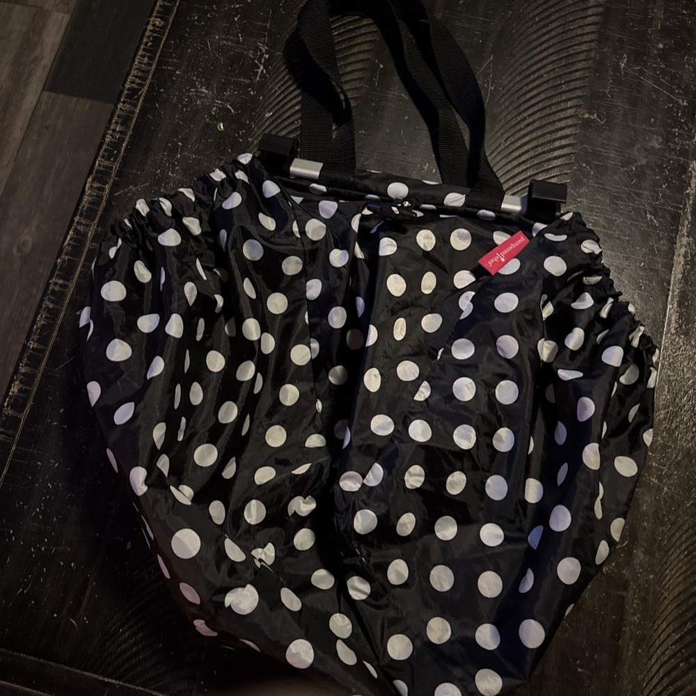 PAMPERED CHEF CLIP ON Expandable Nylon SHOPPING CART Tote Bag